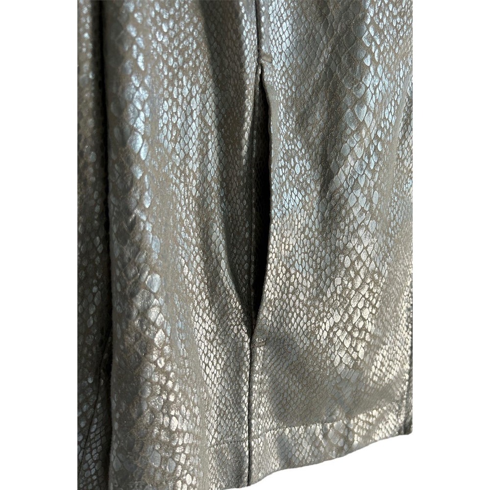 Chico’s Women’s Size Medium Silver‎ Snake Print Open Front Cardigan Jacket - Picture 4 of 8